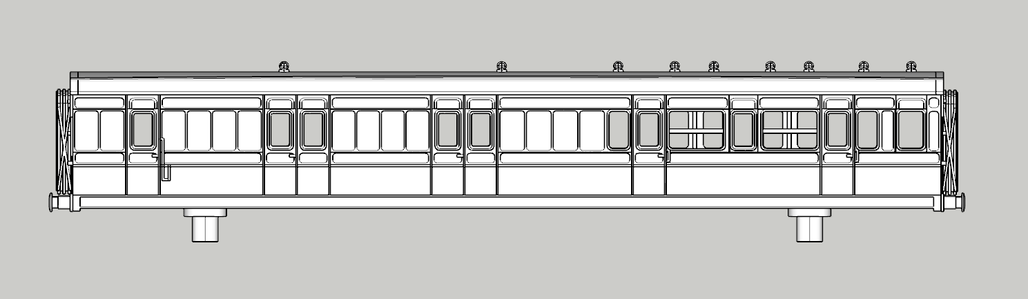 (image for) LSWR Panelled 3 cmpt Brake Corridor Third - SW d1569